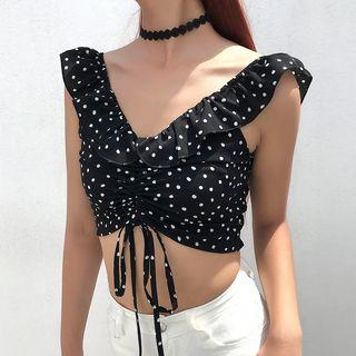 Dotted Crop Tank Top