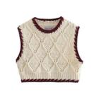 Argyle Stitched Sweater Vest