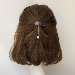 Corduroy Heart Hair Clip