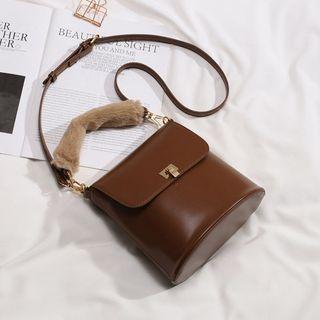 Double-strap Crossbody Bucket Bag