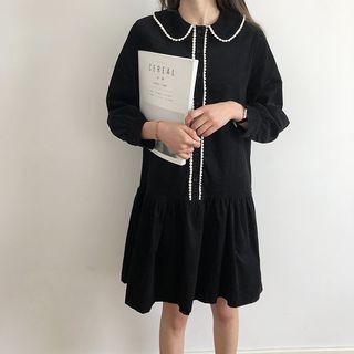 Long-sleeve Cardigan Shirt Dress