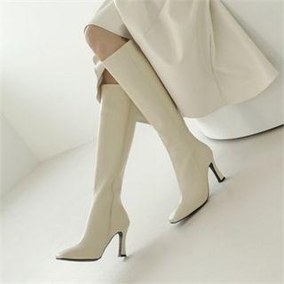 Square-toe Stiletto-heel Long Boots