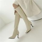 Square-toe Stiletto-heel Long Boots