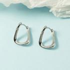 Irregular Alloy Hoop Earring 1 Pair - Silver - One Size