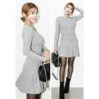 A-line Ribbed Knit Dress