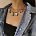 Rainbow Star Necklace 3626 - Gold - One Size