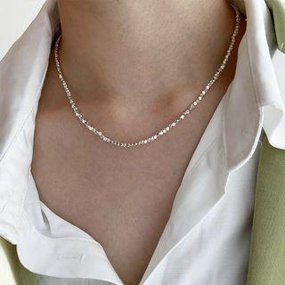 Alloy Necklace E655 - Necklace - Silver - One Size