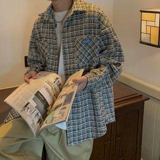 Long Sleeve Applique Gingham Shirt