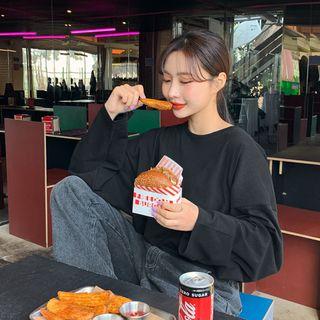 Extra-oversize Plain T-shirt