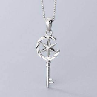 925 Sterling Silver Key Pendant S925 Silver - Only Pendant - As Shown In Figure - One Size