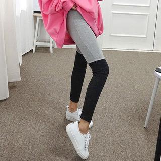 Two-tone Knit Leggings