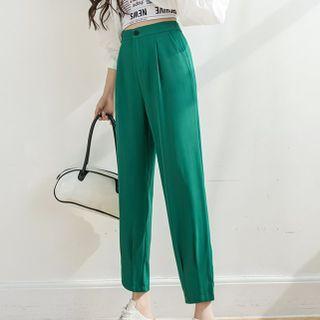Plain Loose Fit Cropped Pants