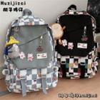 Cartoon Checker Backpack / Coin Purse / Set