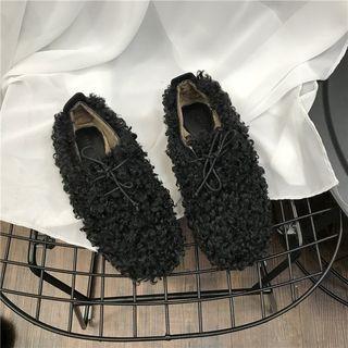 Furry Lace-up Shoes