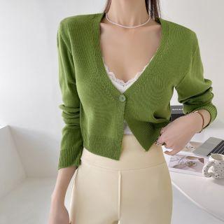 Single-button Two-way Cardigan