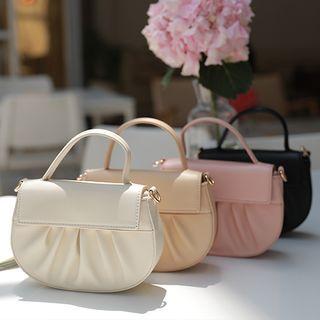 Ruched Flap Shoulder Bag