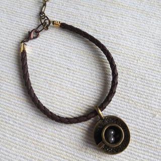 Brown Leather Cappuccino Bracelet One Size