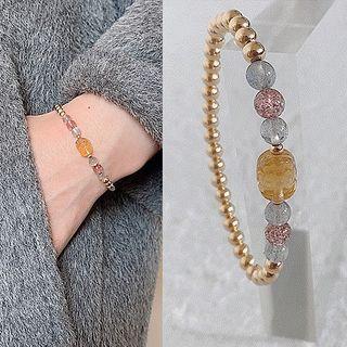 Gemstone Bead Alloy Bracelet