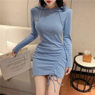 Drawstring Mini Hoodie Dress