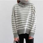 Turtleneck Striped Sweater Multicolor - One Size