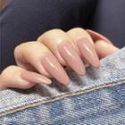 Plain Pointed Faux Nail Tip 294 - Glue - Nude Pink - One Size