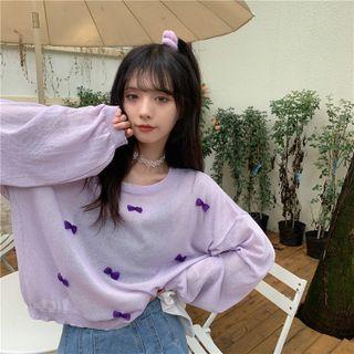 Bow Cutout-back Knit Top