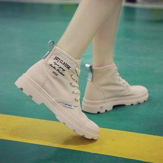 Letter Canvas High Top Sneakers