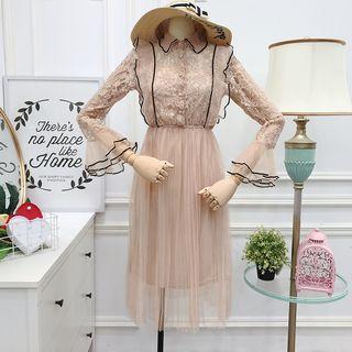 Patchwork Lace Midi Dress