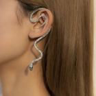 Rhinestone Snake Cuff Earrings