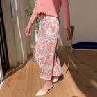 Floral Long H-line Skirt