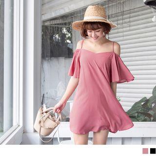 Flutter Sleeve Off Shoulder Long Top