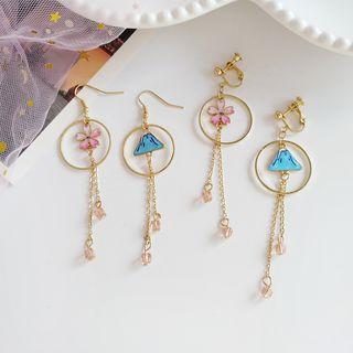 Non-matching Sakura Drop Earring / Clip-on Earring