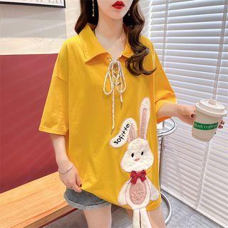 Short-sleeve Rabbit Polo Shirt