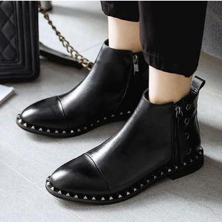 Eyelet Detail Ankle Boots