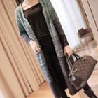 Chunky Knit Melange Long Cardigan