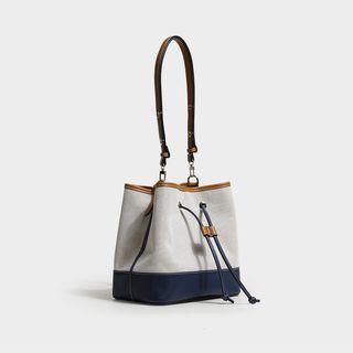Color Block Panel Bucket Bag