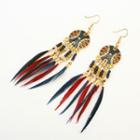 Feather Resin Fringed Earring