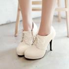 Lace-up Platform High-heel Shoes