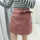 Ribbon-accent A-line Miniskirt