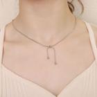 Alloy Bow Pendant Necklace As Shown In Figure - One Size