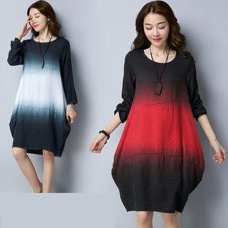 Crew-neck Long-sleeve Dress