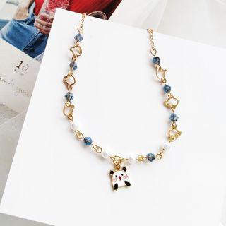 Panda Bracelet 1 Pc - Bracelet - Blue & Gold - One Size