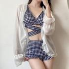 Houndstooth Bikini Top / Bottom / Cover-up Jacket / Set