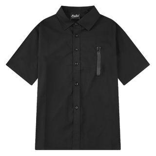 Short-sleeve Zip Pocket Shirt