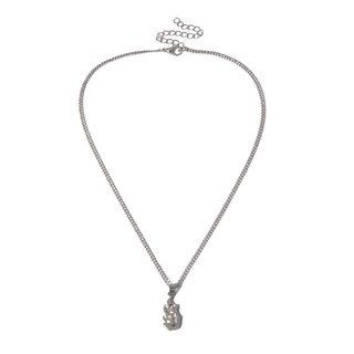 Alloy Fire Pendant Necklace 2450 - Silver - One Size