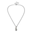 Alloy Fire Pendant Necklace 2450 - Silver - One Size