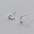 925 Sterling Silver Knot Earring 1 Pair - S925 Silver - Silver - One Size