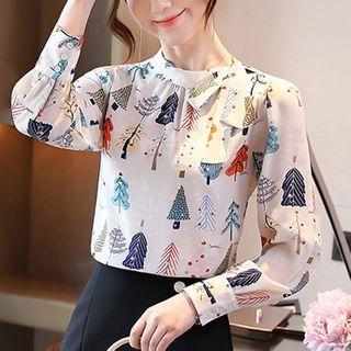 Tree Print Blouse