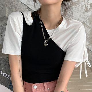 Short-sleeve T-shirt / One-shoulder Tank Top
