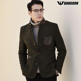 Elbow-patch Contrast-trim Wool Blend Jacket